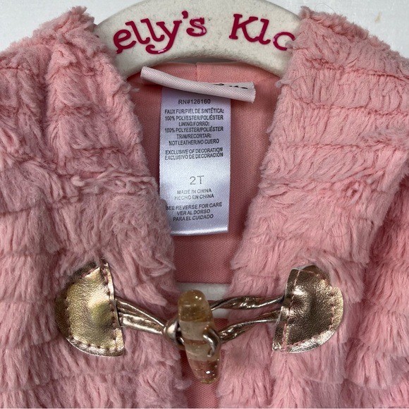 •Little Lass• Faux Fur Teddy Bear Hooded Vest -  Size 2T - Picture 3 of 8